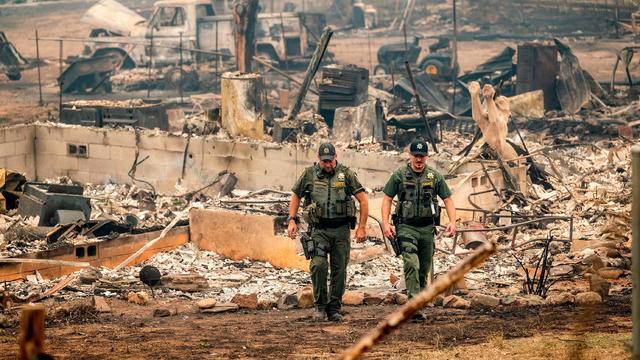 Law enforcement officers tour McKinney Fire damage in Siskiyou County 