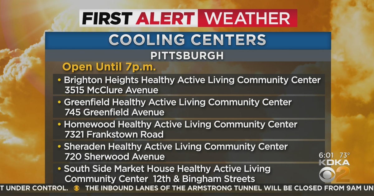 Citiparks opening cooling centers CBS Pittsburgh