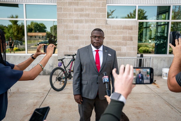 Byron Township, MI - August 2:Republican candidate John Gibbs 