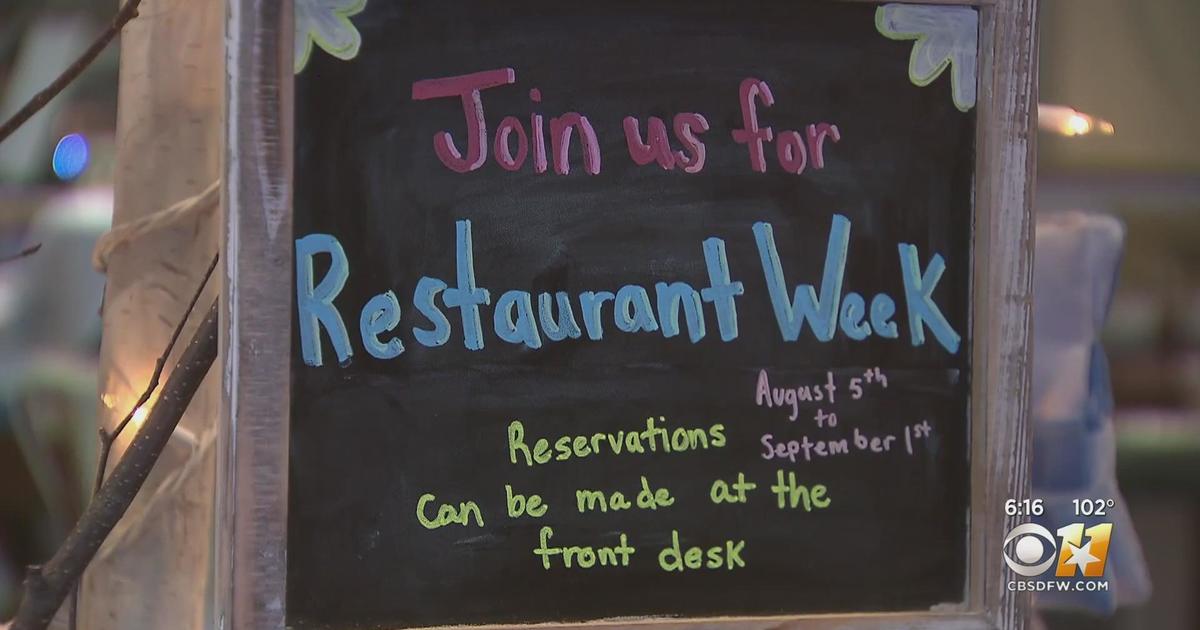 25th annual DFW Restaurant Week begins August 8 CBS Texas