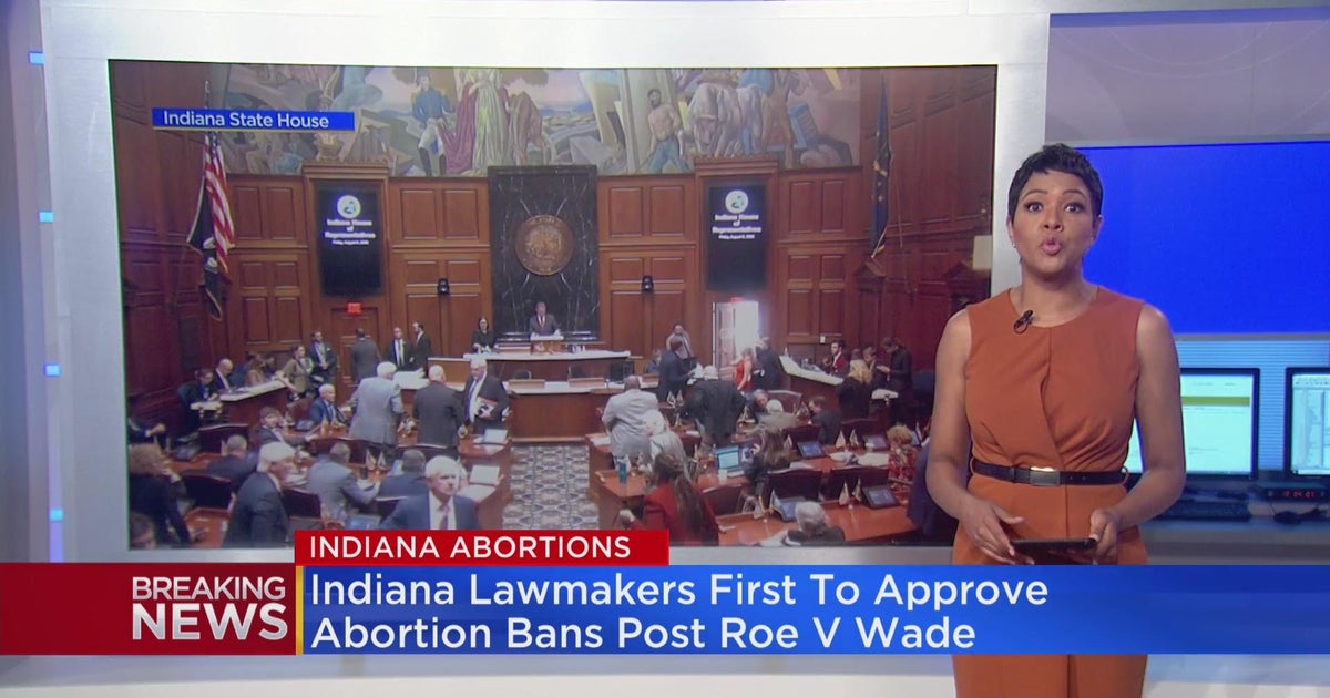 Indiana lawmakers first to approve abortion bans post-Roe - CBS Chicago
