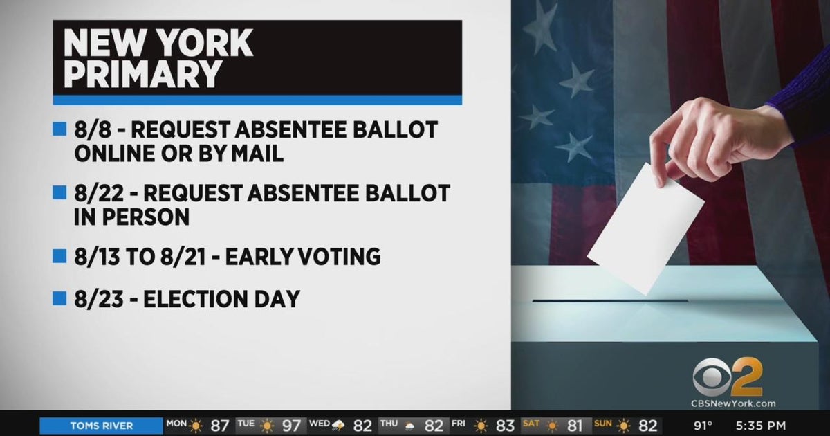 Deadlines for voting in New York primaries CBS New York