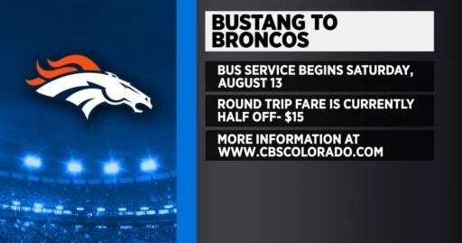Bustang releases its 2022 Broncos game transportation schedule CBS