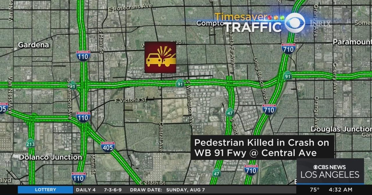 Pedestrian struck and killed on 91 Freeway - CBS Los Angeles