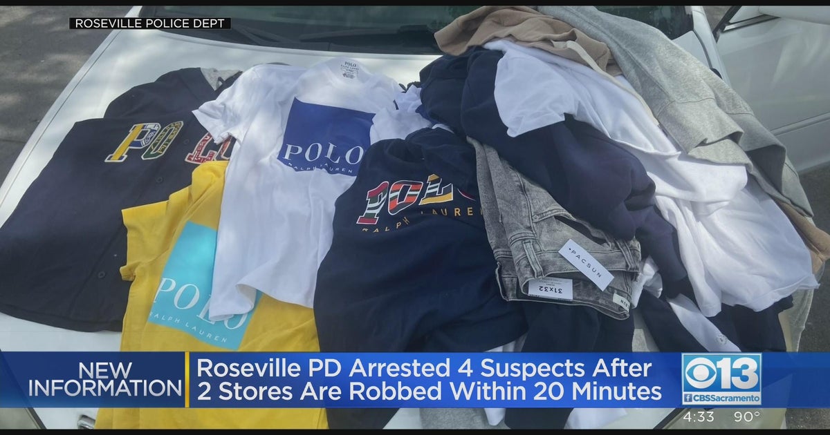 4 suspects arrested for allegedly robbing Roseville stores