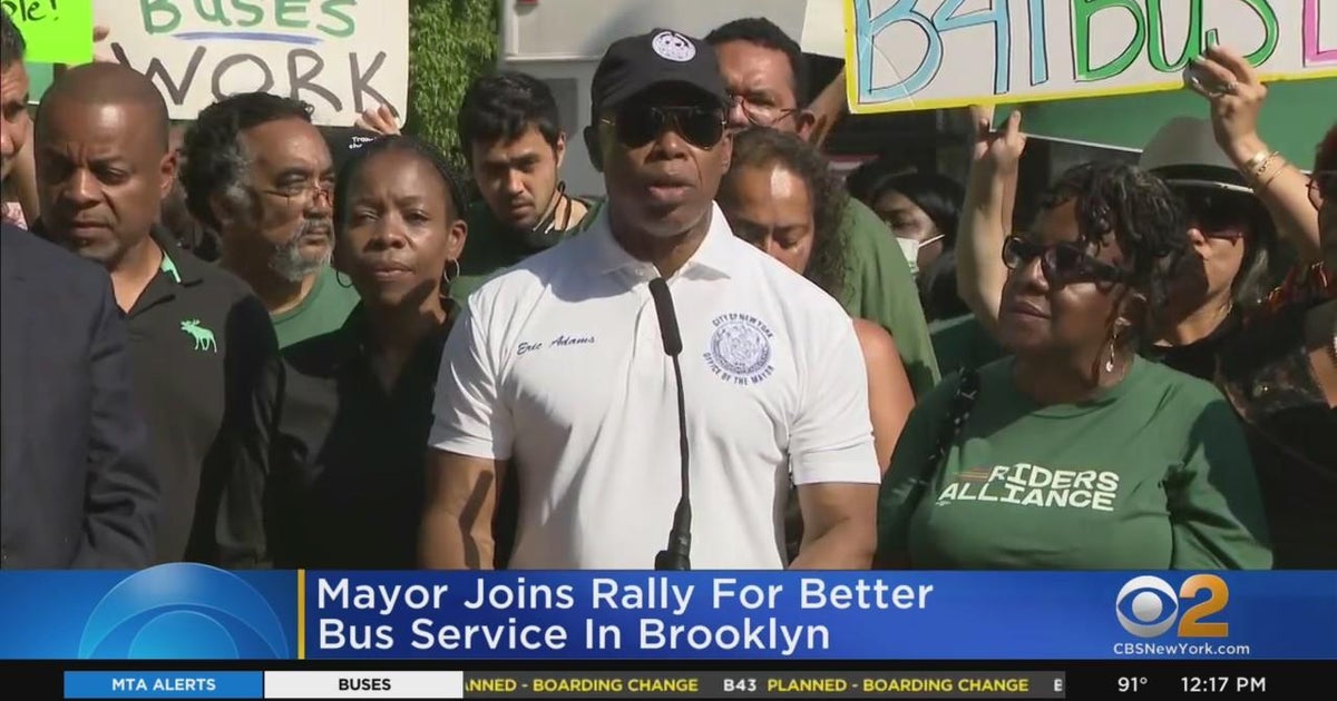 Rally for better Brooklyn bus service - CBS New York