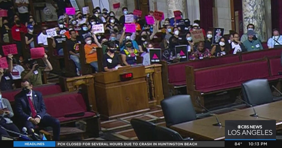 LA City Council passes ban on homeless encampments near schools - CBS ...