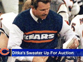 Sold at Auction: Mike Ditka's Chicago Bears Jersey and Sweater Retirement  Presentation Formerly Displayed at Mike Ditka's Restaurant