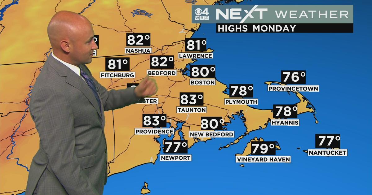 Next Weather WBZ evening forecast for August 13 CBS Boston