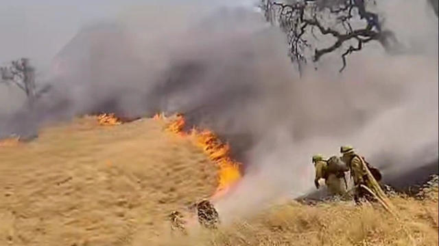 Pleasants Fire burning west of Vacaville 