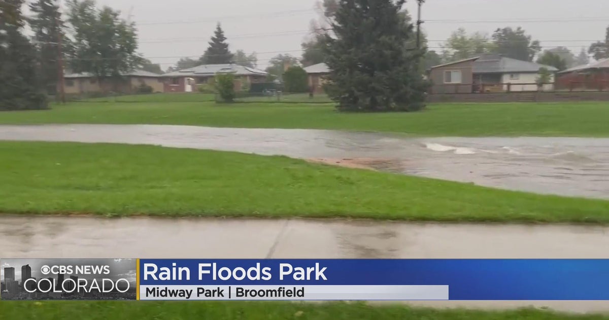 Heavy rain in Broomfield has caused flooding in Midway Park CBS Colorado