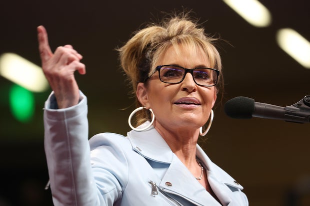 Former President Trump Campaigns With House Candidate Sarah Palin And Senate Candidate Kelly Tshibaka In Anchorage, Alaska 