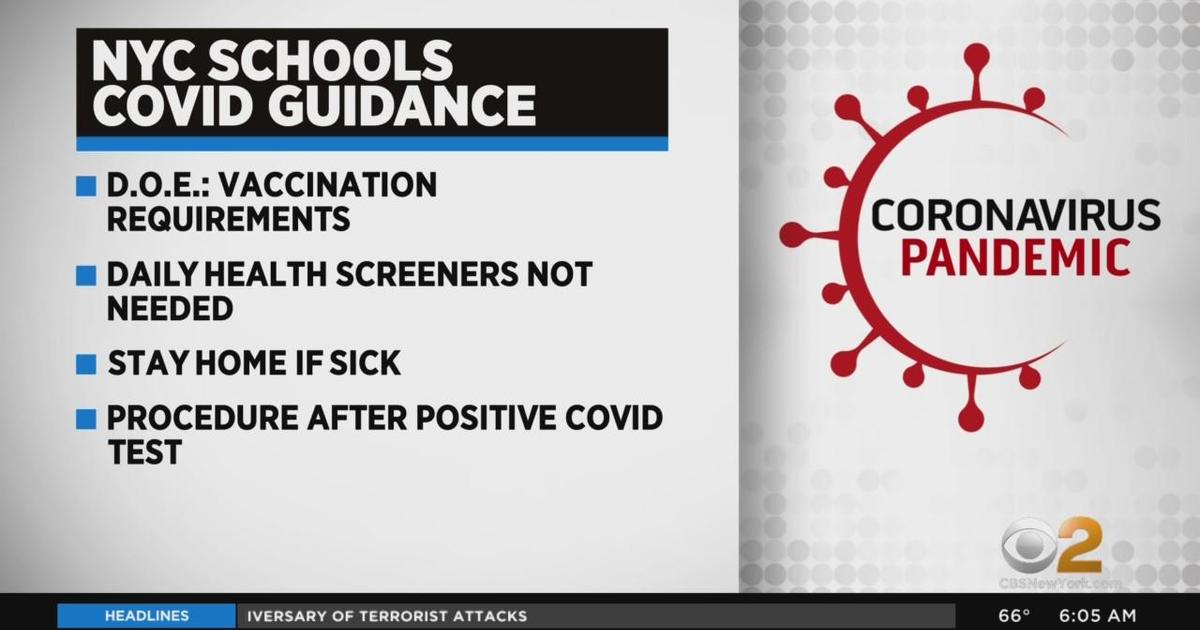 New COVID guidelines for NYC public schools CBS New York