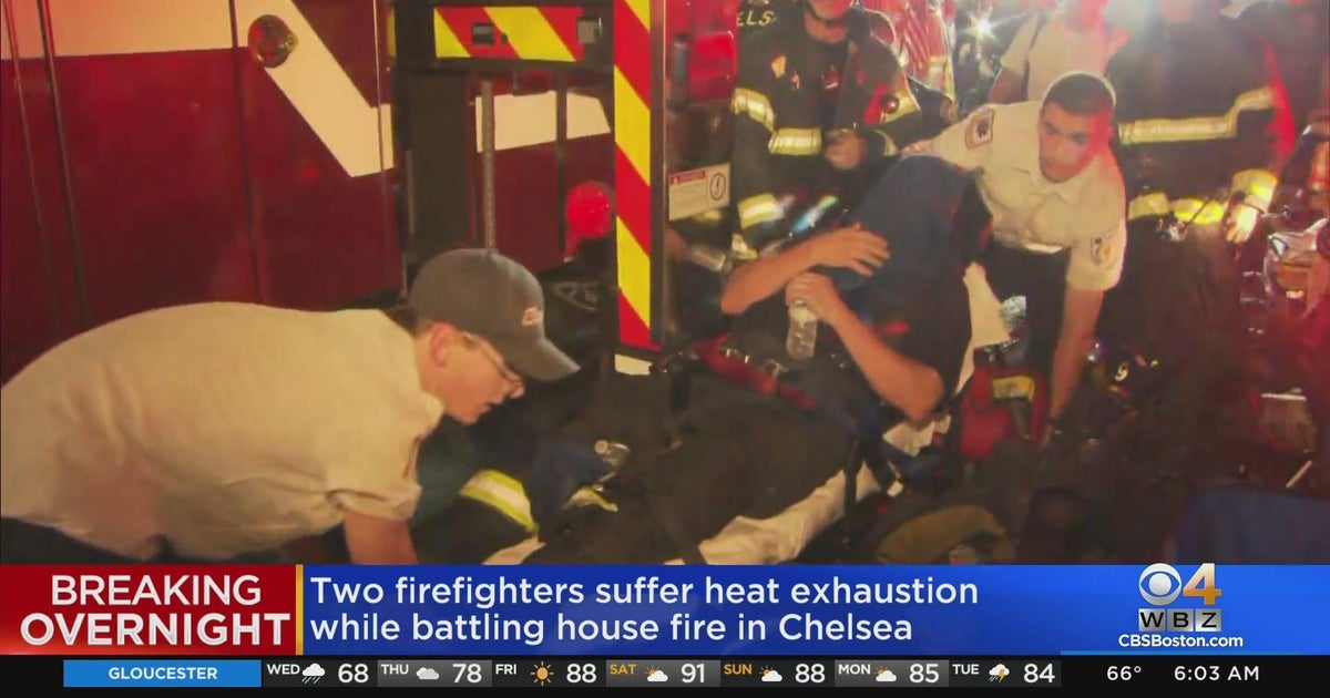 Two firefighters suffer heat exhaustion during house fire in Chelsea