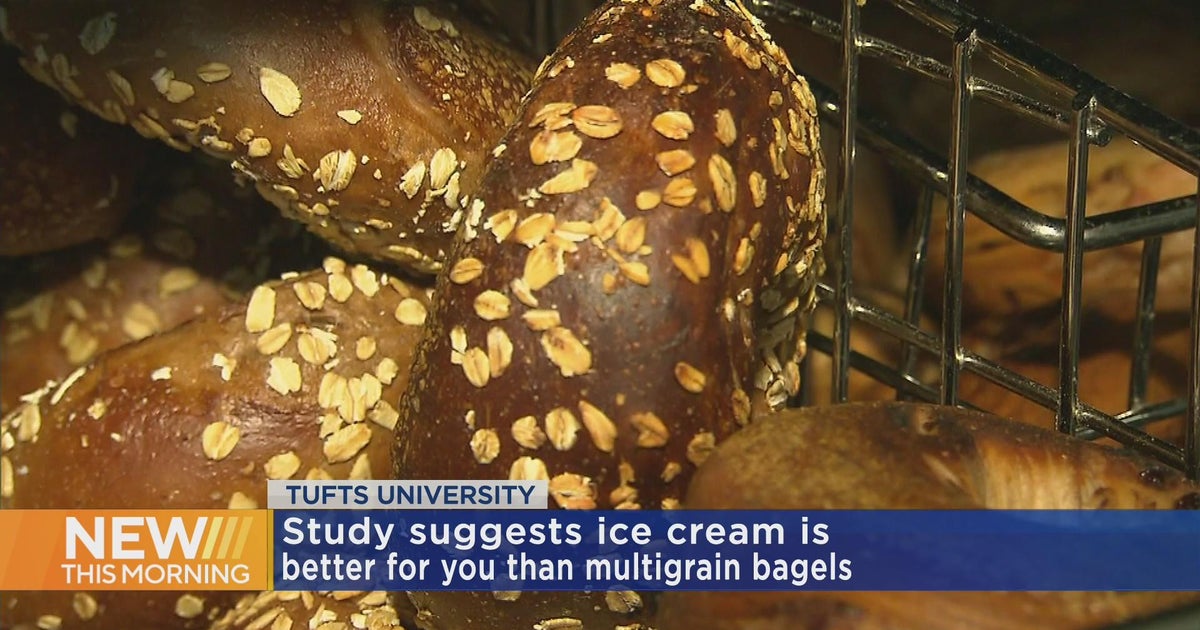 Study suggests ice cream is better for you than multigrain bagels CBS