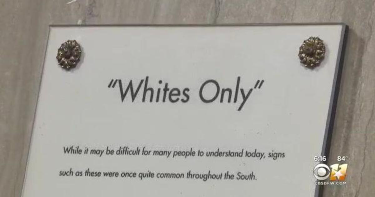 ‘Whites Only’ Sign on Display Over Dallas Water Fountain as Painful Reminder of City’s Segregated Past