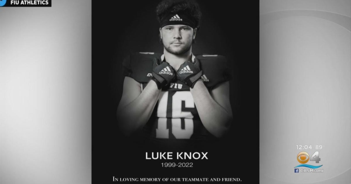 FIU football player Luke Knox died after being taken to the hospital Wednesday