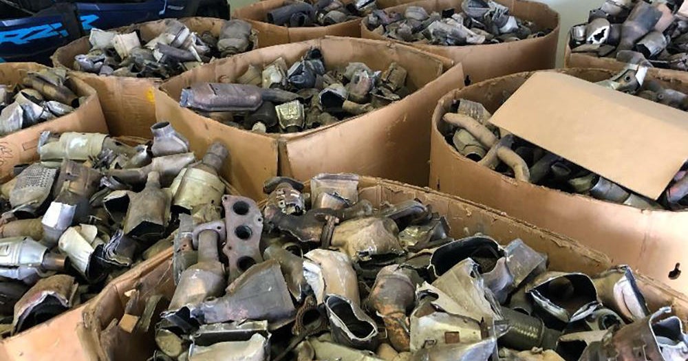 Hundreds of catalytic converters recovered from 19 automotive