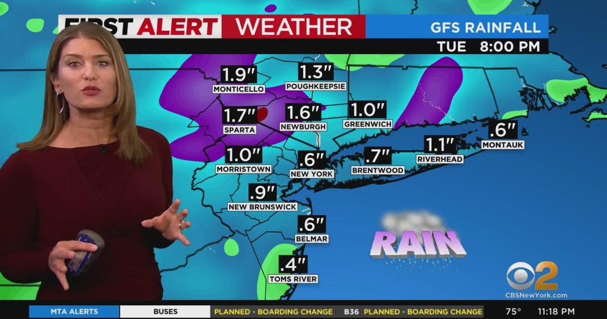 First Alert weather: CBS2 11 p.m. forecast - CBS New York