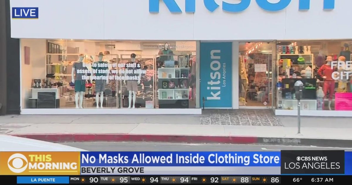 Kitson store owner says no masks allowed inside store to protect safety ...