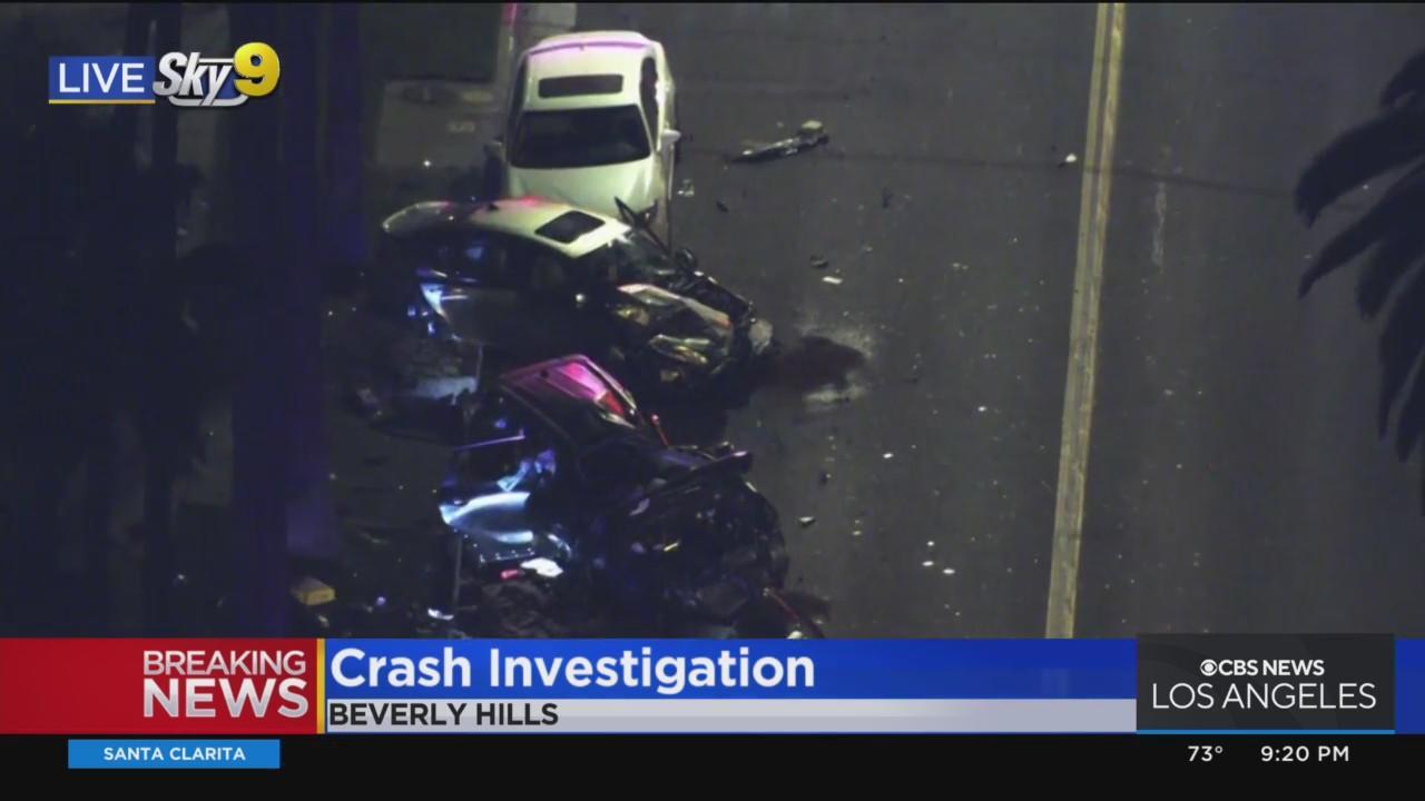 Two sent to the hospital after violent crash in Beverly Hills