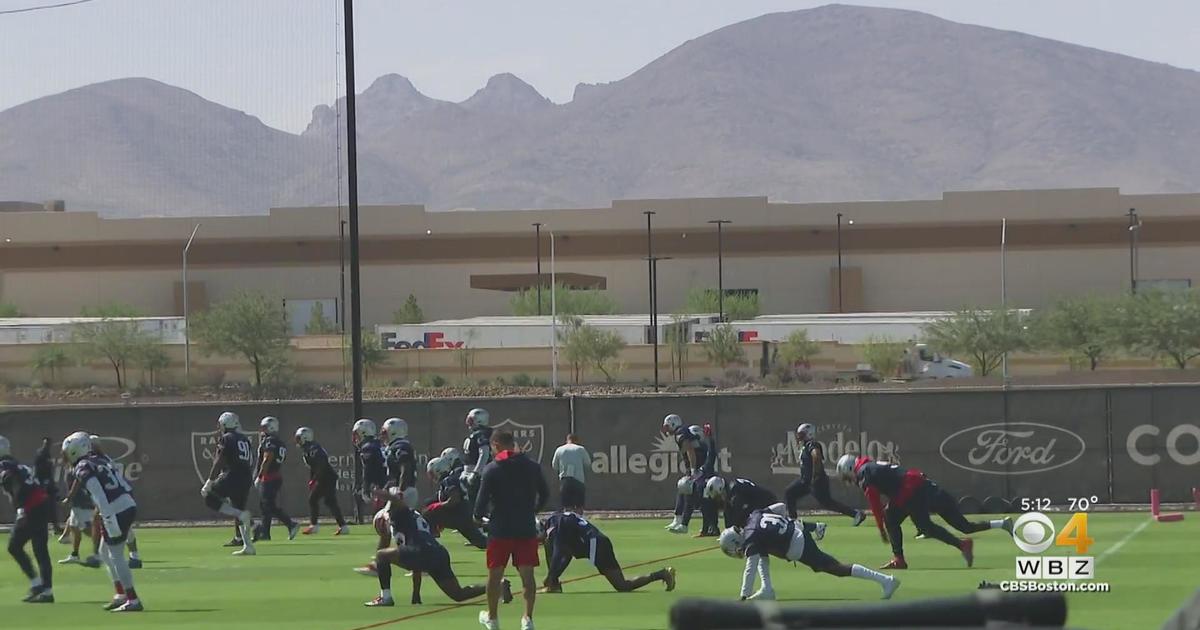 Patriots practice in dry Nevada heat ahead of joint sessions with Raiders