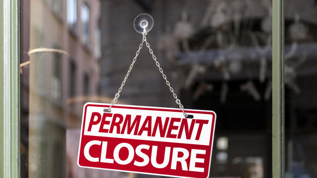 Permanent closure sign 
