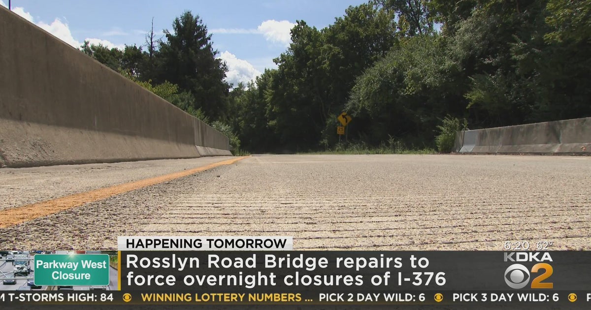 Rosslyn Road Bridge to force overnight closures of I-376 (Pt. 1) - CBS ...