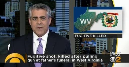 Police Fugitive shot, killed after pulling gun at father's funeral in