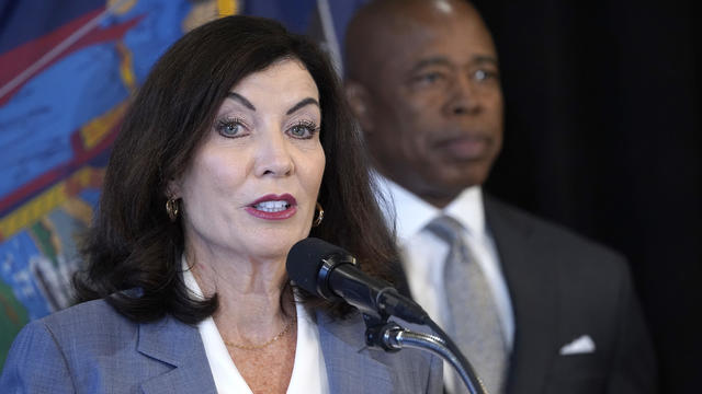 NY Governor Hochul Delivers Remarks With ATF Director Dettelbach And NYC Mayor Adams 