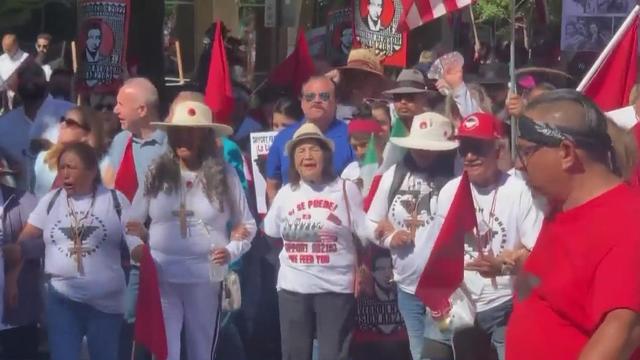 United Farm Workers joined by supporters at the state capitol 