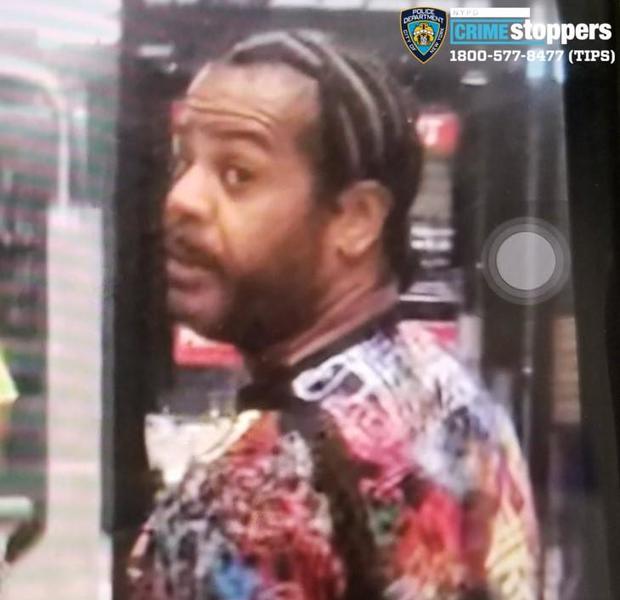 Surveillance photo of a man accused of attacking someone on a subway in the Bronx. 