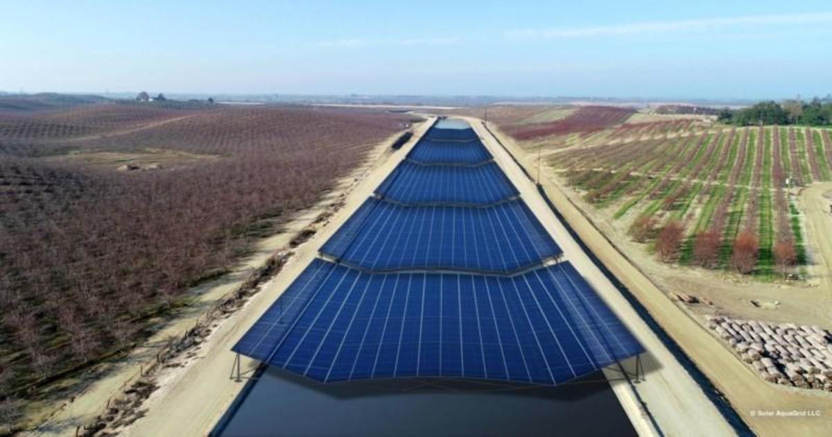A first for the United States, California will put solar panels over canals to combat the drought.