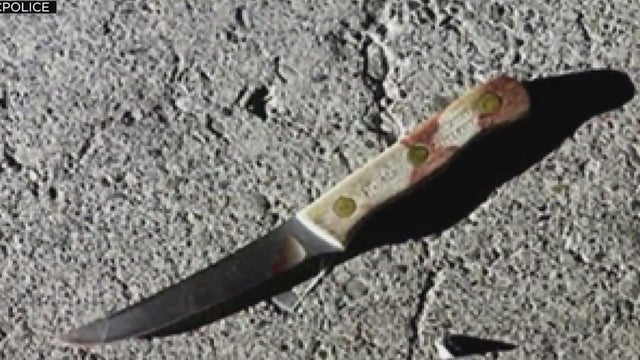 Photo of the knife used to stab a Sacramento police officer on Aug. 27 
