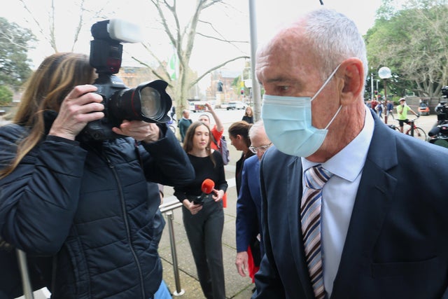 Christopher Dawson arrives at New South Wales state Supreme Court on August 30, 2022, in Sydney, Australia. 