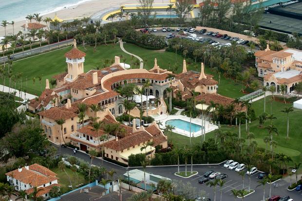 Aerial presumption    of Mar-a-Lago, the property  of Donald Trump, successful  Pa 