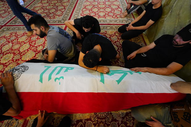 Funeral ceremony of people killed amid unrest in Iraq 