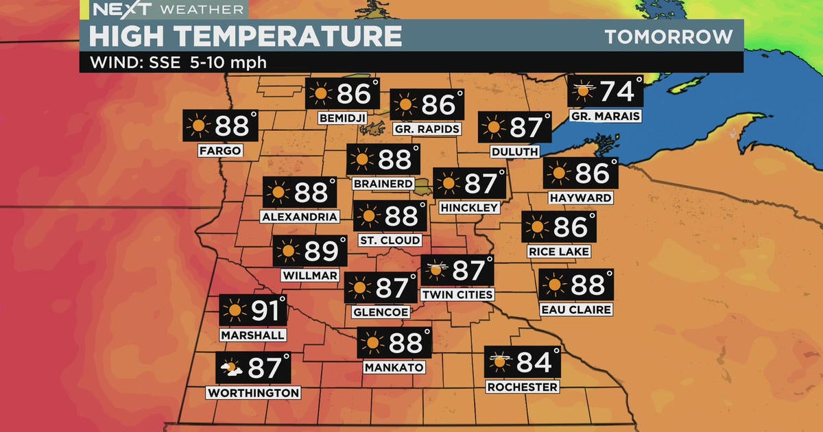 NEXT Weather: Warmer, more humid kickoff to September - CBS Minnesota