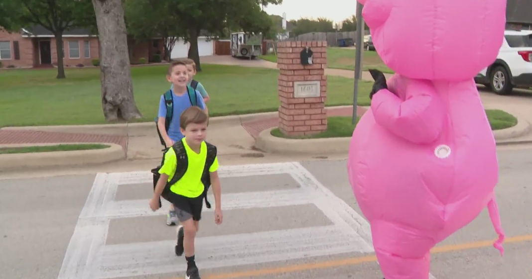 Keller ISD crossing guard aims to bring out smiles with fun costumes