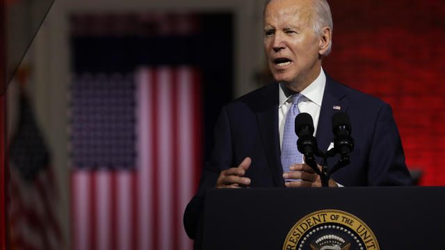 President Biden During Primetime Speech Outside Philadelphia's Independence National Historical Park 