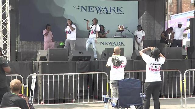 Performers on stage during Newark's "24 Hours of Peace" event on Sept. 3, 2022. 