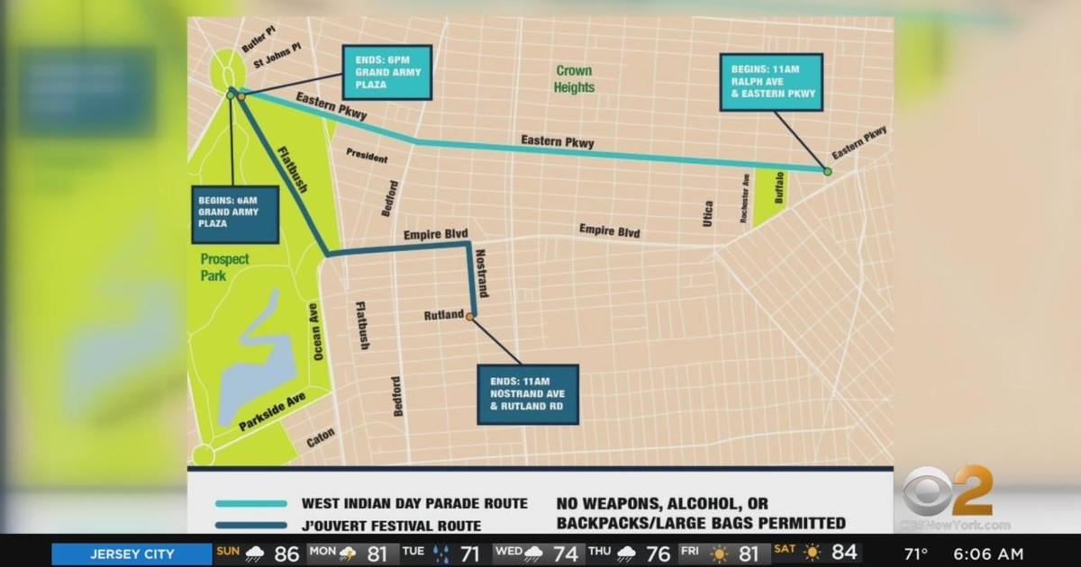 J'ouvert Street Closures Start At 11 P.m. Sunday - CBS New York