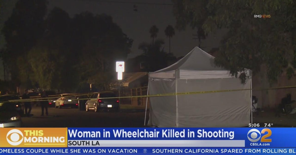 Woman in wheelchair killed in South LA shooting - CBS Los Angeles