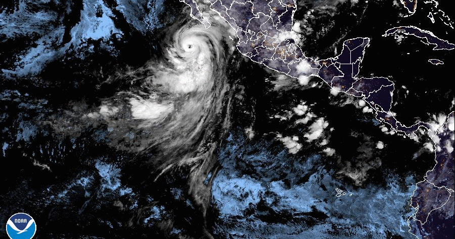 Category 2 Hurricane Kay approaching Baja California