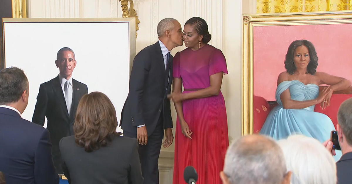 Barack, Michelle Obama return to the White House for the unveiling of their official portraits