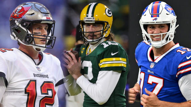 Tom Brady, Aaron Rodgers, Josh Allen 