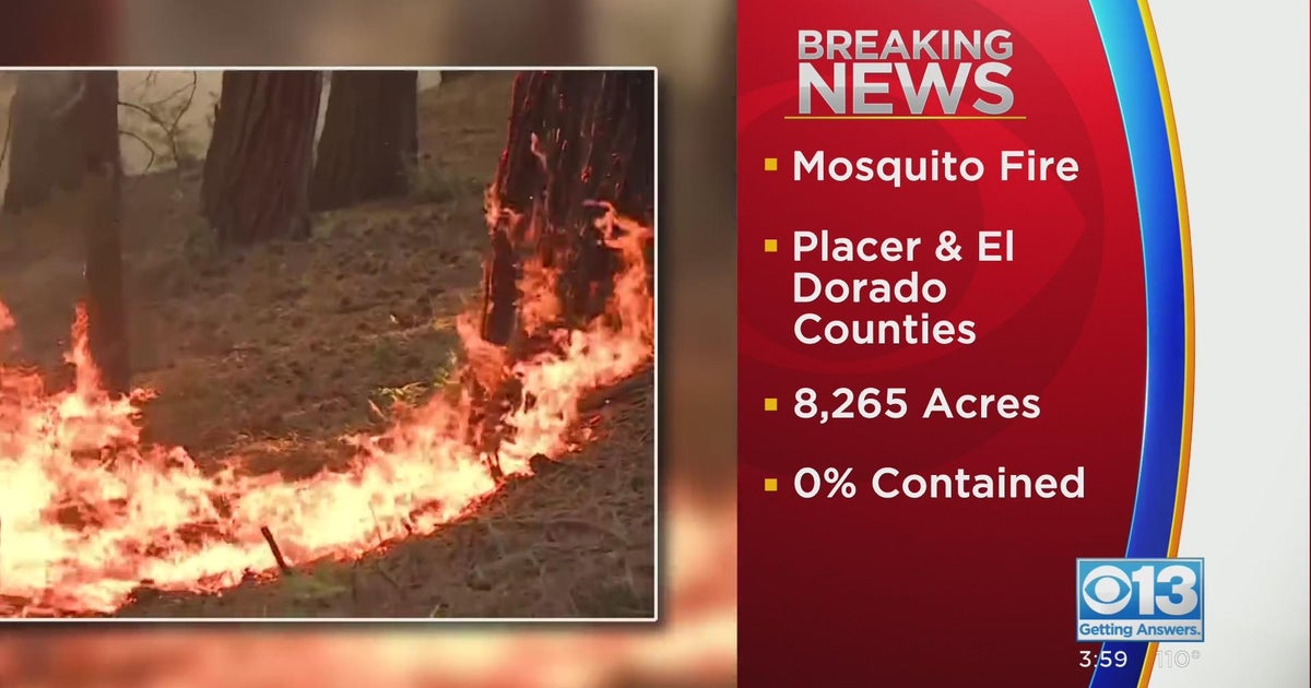 Mosquito Fire Update: 8,265 acres have been burned, 0% contained
