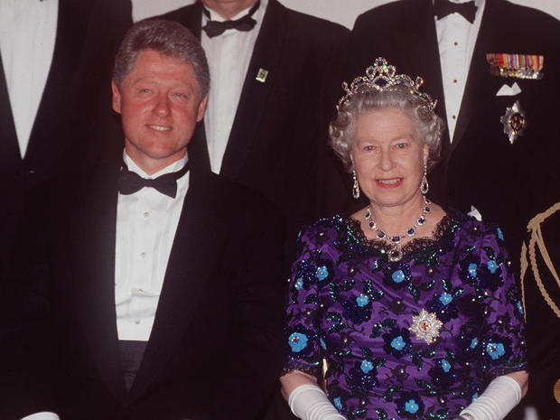 Queen Philip And Bill Clinton 
