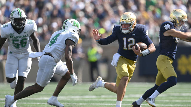COLLEGE FOOTBALL: SEP 10 Marshall at Notre Dame 