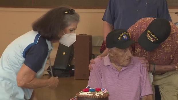 Veteran Albert Maggini's 107th birthday party 